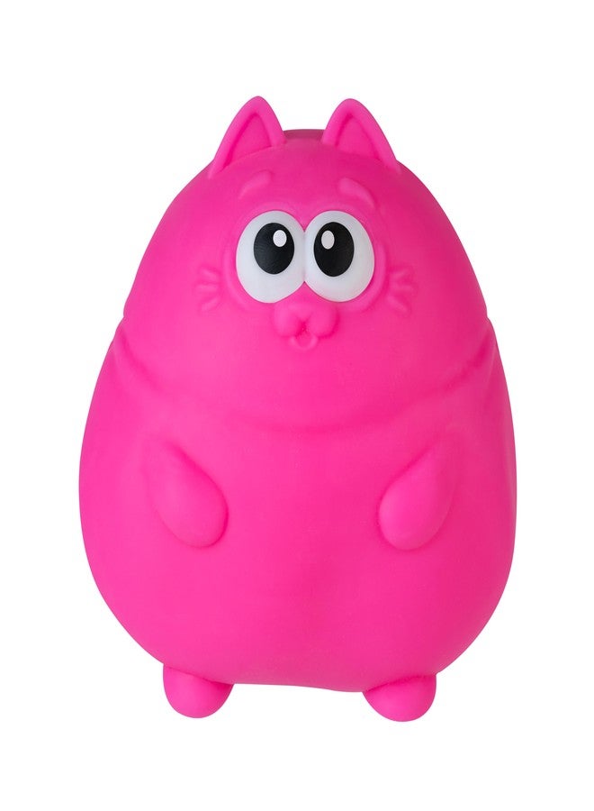 The Orb Factory ORB Easy Sqweezy Chonk the Chunky Kitty - Squeeze this Big, Pink, Fun, Squishy, Slow Rising, and Extra Soft Chubby Cat for Stress Relief - New Sensory / Fidget Novelty Toy and Gift for Kids and Adults - Image 2